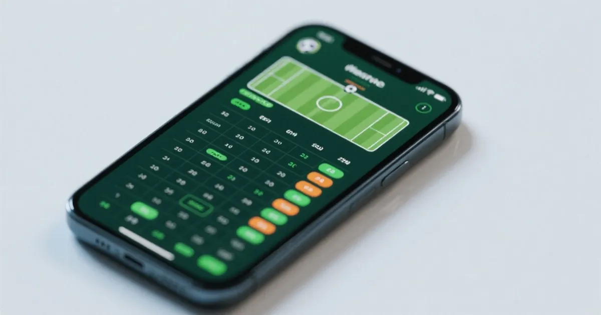 智能手机显示世界杯赛程界面